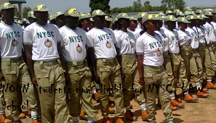 Breaking: NOUN Students now eligible for NYSC and LAW School